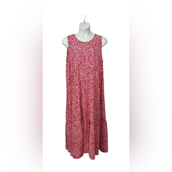 NWOT, Penningtons, Plus-Size Floral Maxi Dress, 24W, Red & White - Picture 10 of 10